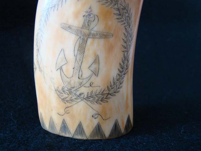 A wonderful American scrimshaw sperm whale's tooth circa 1850 — image 5